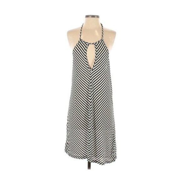Splendid Multicolor Striped Keyhole Halter Dress - Picture 1 of 2